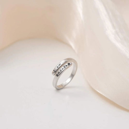 Adjustable | 'I Am Enough' Ring