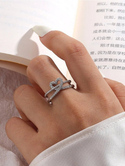 To My Lovely Wife-Knot Heart Ring