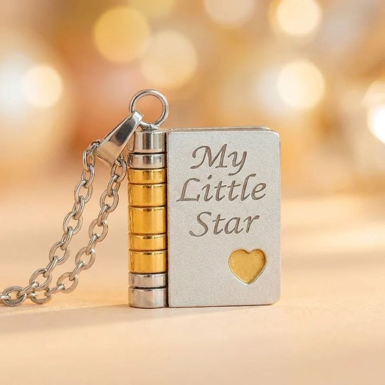 My Little Star Book Locket Necklace