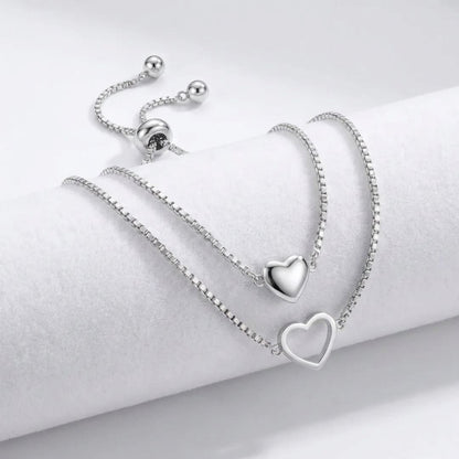 Mother Daughter Matching Hearts Bracelet