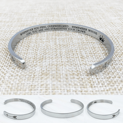 Straighten Your Crown – Inspirational Bracelet for Daughter, Mother, Sister & More