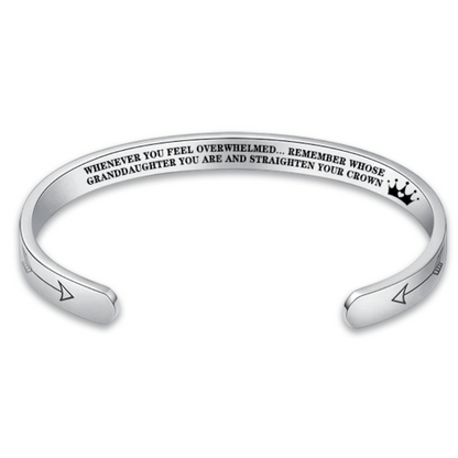 Straighten Your Crown – Inspirational Bracelet for Daughter, Mother, Sister & More