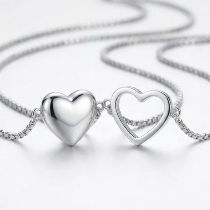 Mother Daughter Matching Hearts Bracelet
