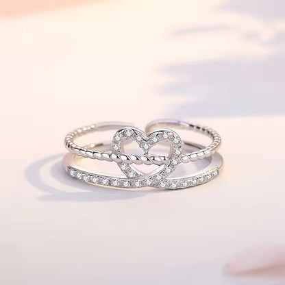 To My Lovely Wife-Knot Heart Ring