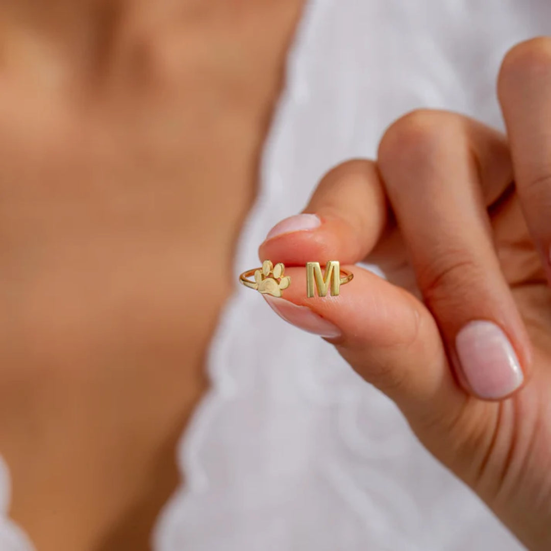 🖤 Paw of Love Adjustable Ring – For Pet Lovers
