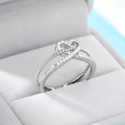 To My Lovely Wife-Knot Heart Ring