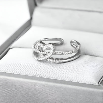 To My Lovely Wife-Knot Heart Ring