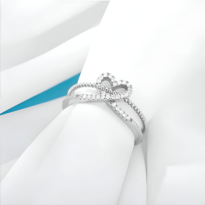 To My Lovely Wife-Knot Heart Ring